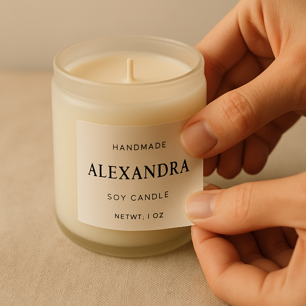 Personalizing your candle label